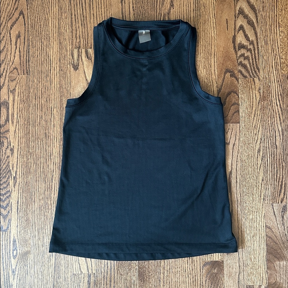 CALIA Black Ribbed Tank Top